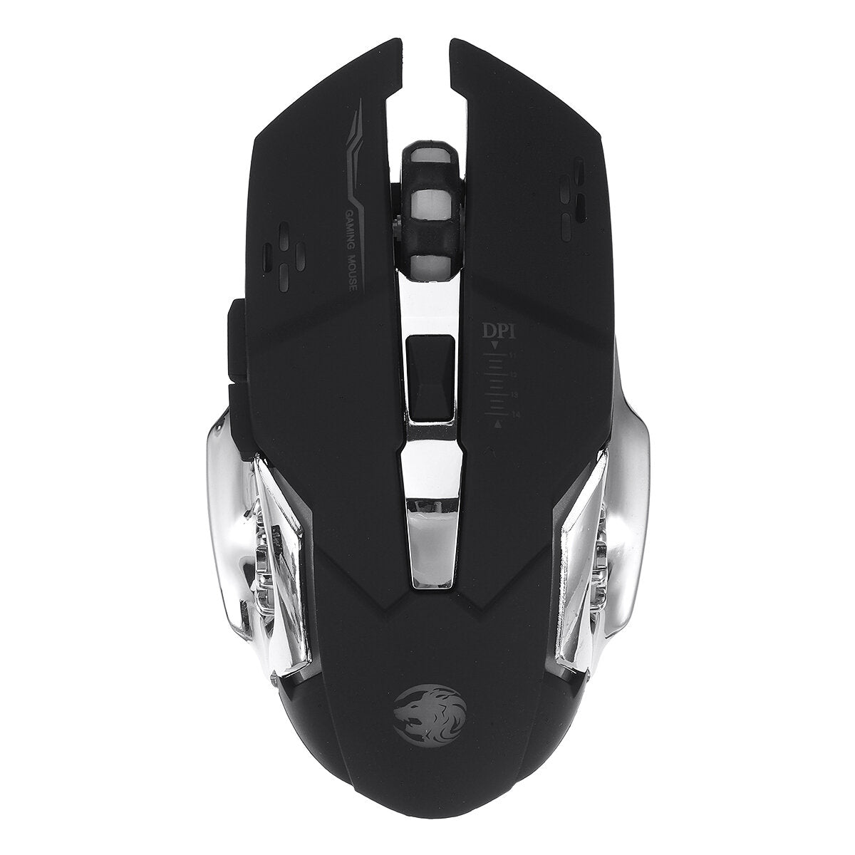 2.4 GHz Wireless Mouse 1600DPI Rechargeable Breathing LED Light Optical Mice with USB Receiver for PC Laptop Desktop