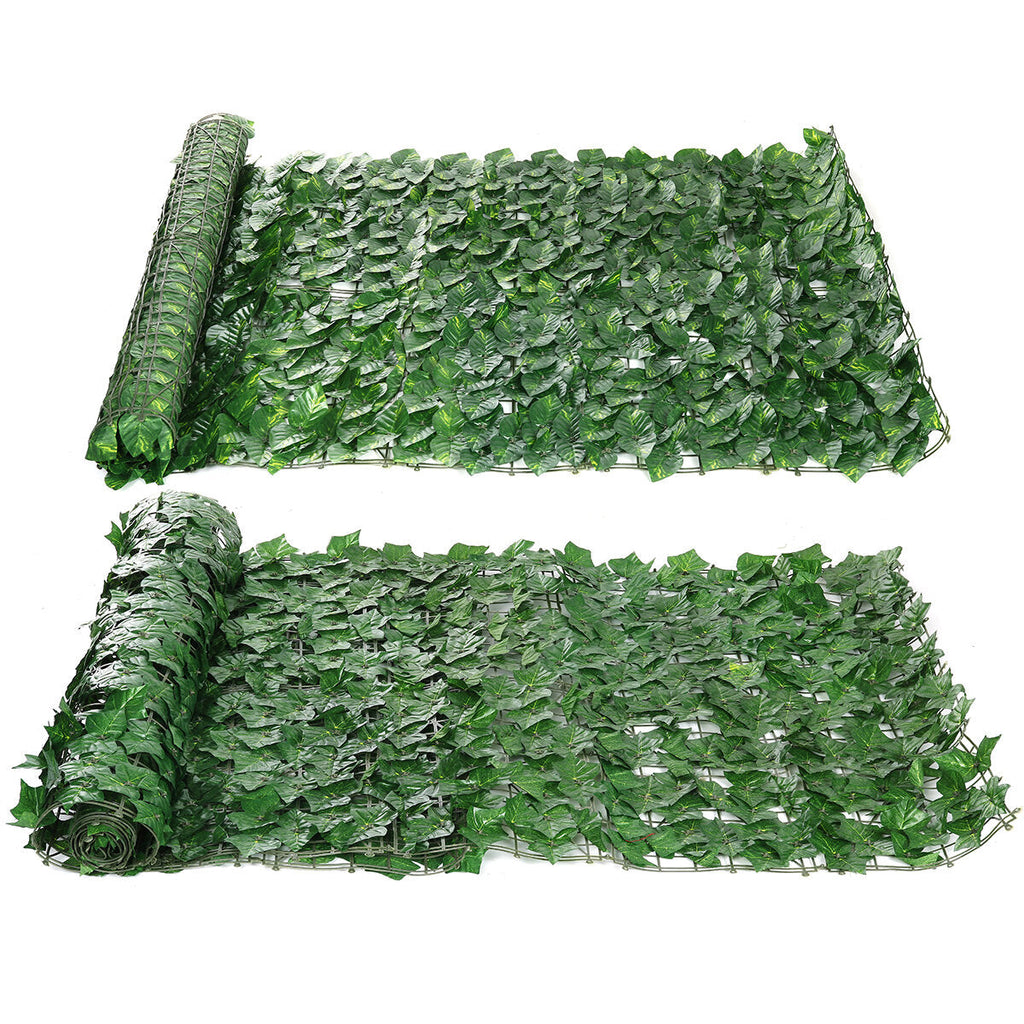 3x1M Outdoor Artificial Faux Ivy Leaf Privacy Fence Screen Decor Panels Hedge Garden Wall Cover