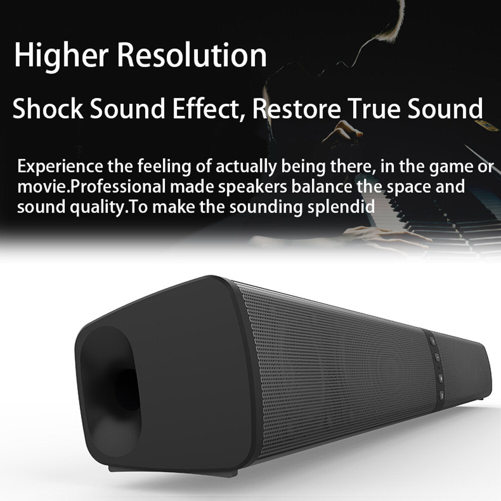 Home Audio and TV Speaker Soundbar Bluetooth Speaker Super Bass Stereo Loudspeaker for Phone PC Computer with RCA cable