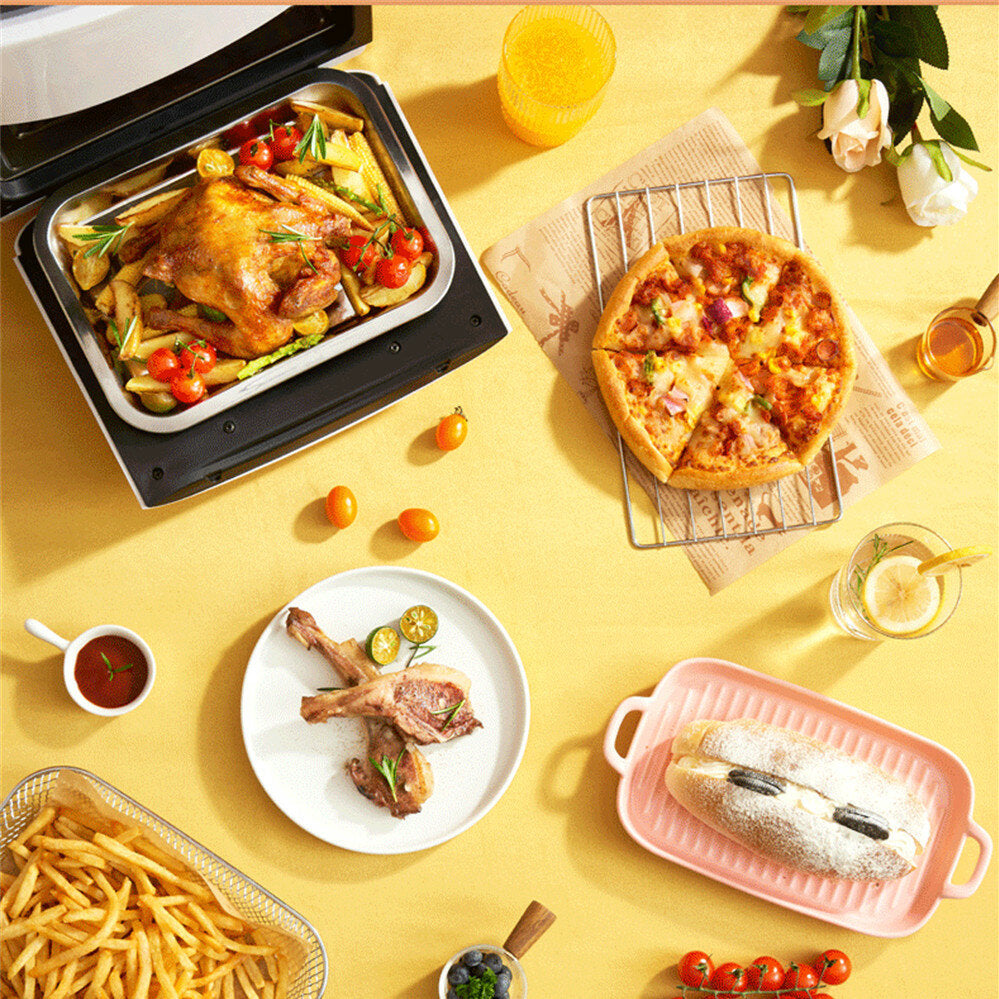 1400W 220V 15L Air Fryer 360 Surround Heating Digital LCD Display Hot Oven Cooker with Removable Dishwasher Safety Basket
