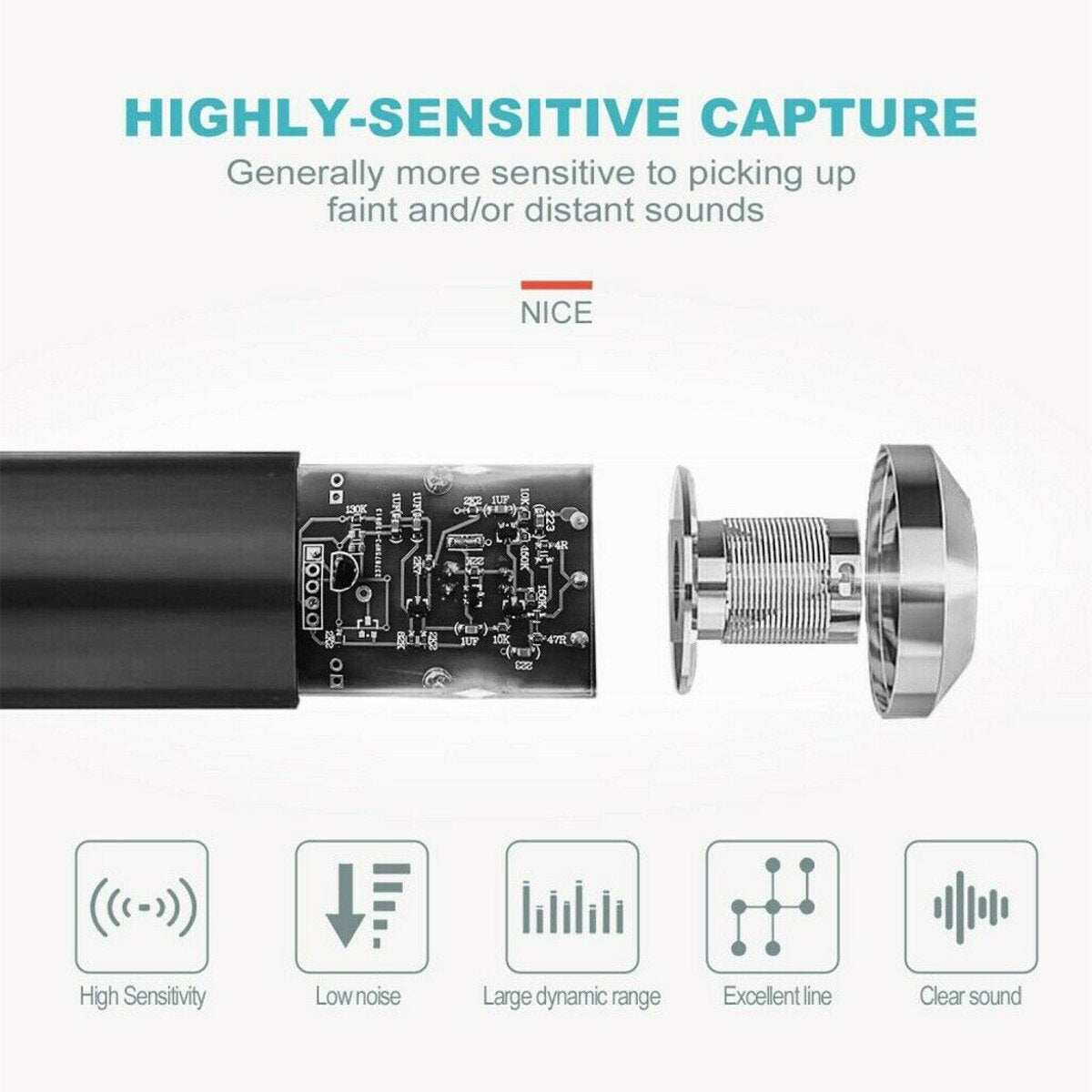 Professional Studio Condenser Microphone 3.5mm Wired Sound Recording For Computer Karaoke KTV