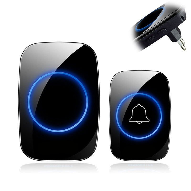 Home Welcome Doorbell Intelligent Wireless Doorbell Waterproof 300M Remote EU Plug