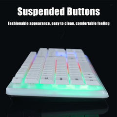Wired Gaming Keyboard & Mouse Set RGB Backlight 1200DPI Gaming Mouse 104 Keys Mechanical Feeling Keyboard Combo