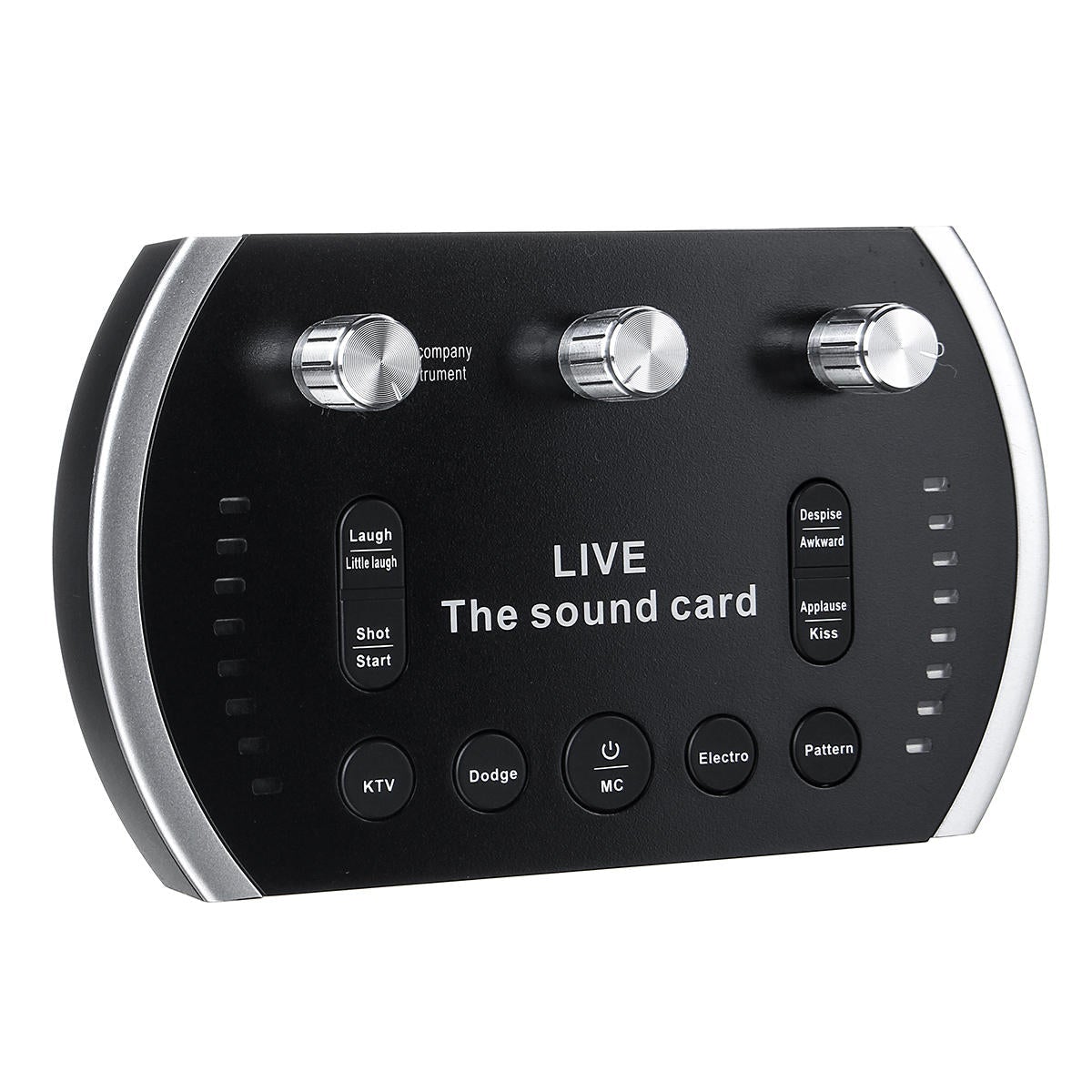 1200mAh Two Channel USB Interface External Sound Card Microphone Webcast Live Sound Card