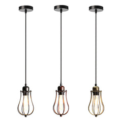 Vintage Ceiling Edison Light Pendant Lamp Cage Lampshade Fixture Chandelier