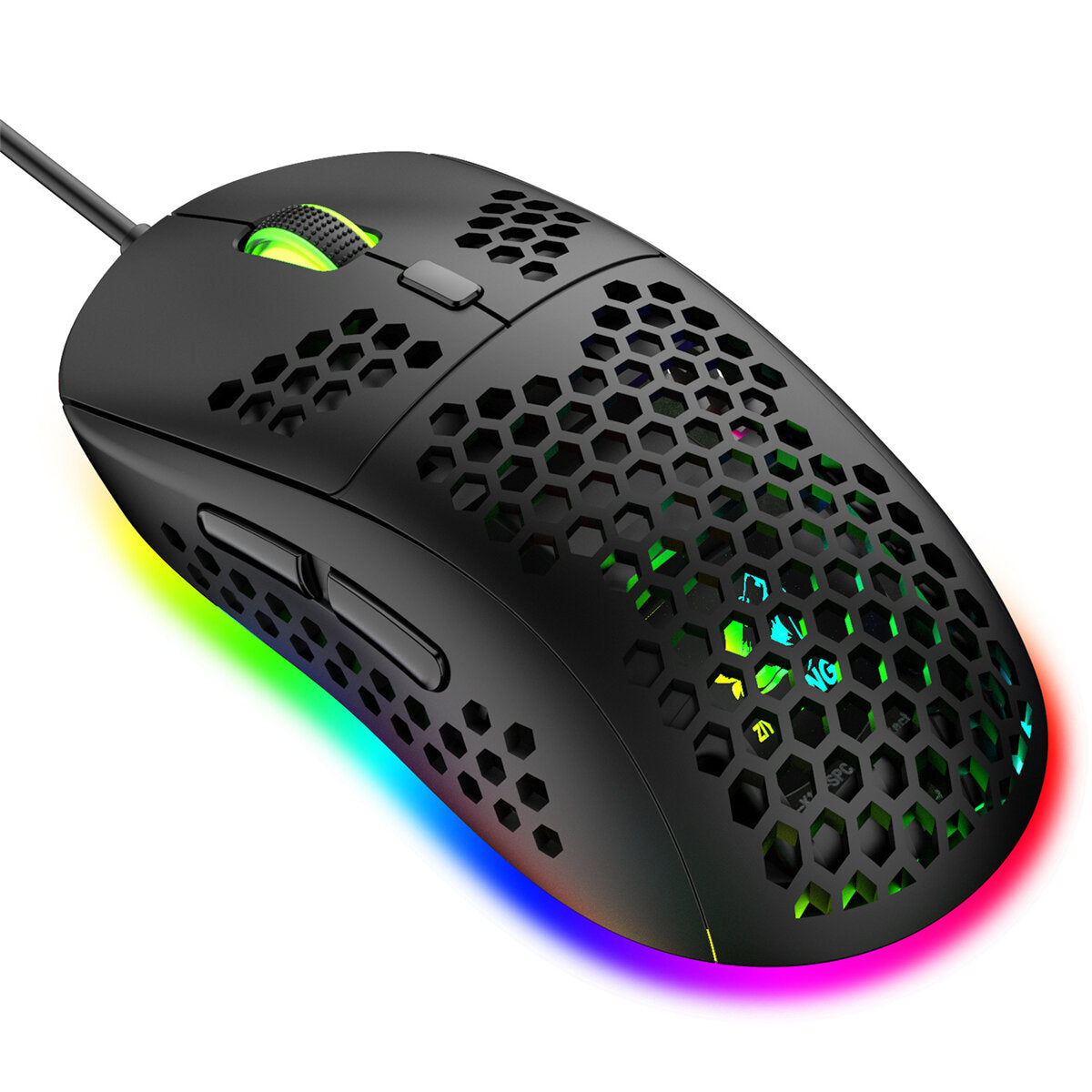 Wired Game Mouse Breathing RGB Colorful Honeycomb Hollow 12000DPI Gaming Mouse USB Wired Gamer Mice for Desktop Computer Laptop PC