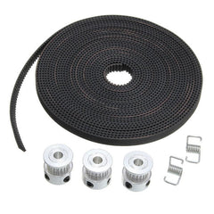 5m Timing Belt with 3pcs 5mm Bore Pulley and 2pcs Belt Locking Spring