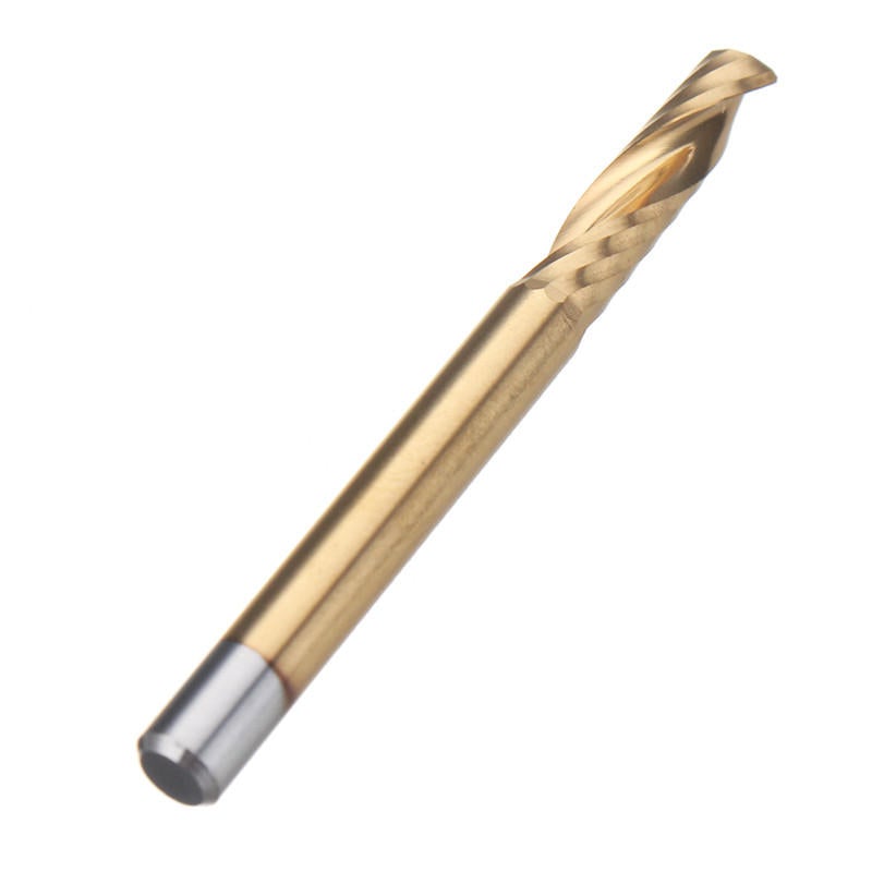 17mm/22mm Titanized End Milling Cutter Single Flute Spiral Bit Length for Metalworking