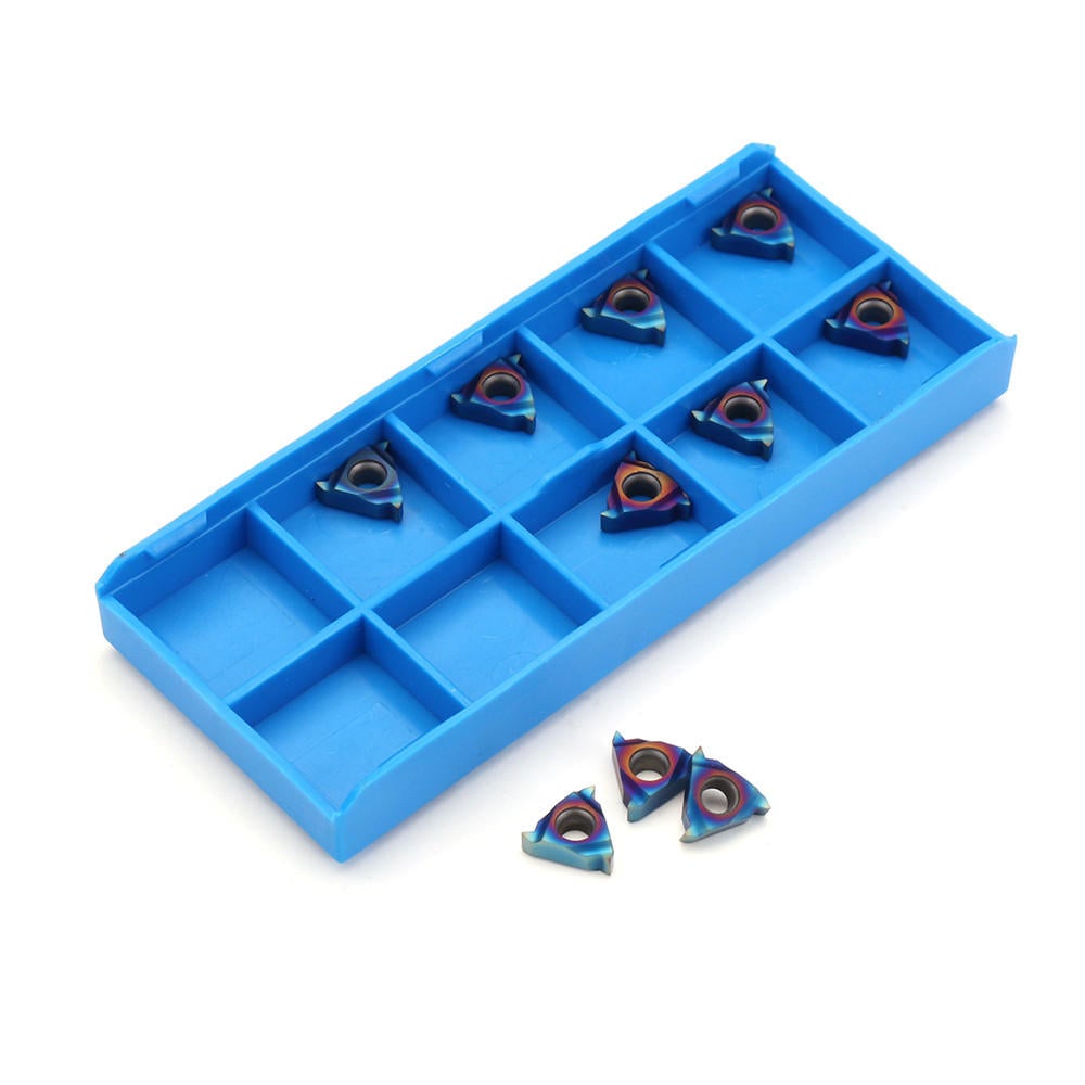 10pcs HRC45 Blue Nano 11ER A60 Carbide Insert External Threading