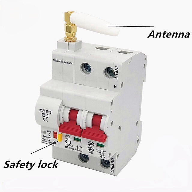 WiFi Smart Circuit 25A Breaker Automatic Switch Overload Short Circuit Protection Work With Alexa and Google home
