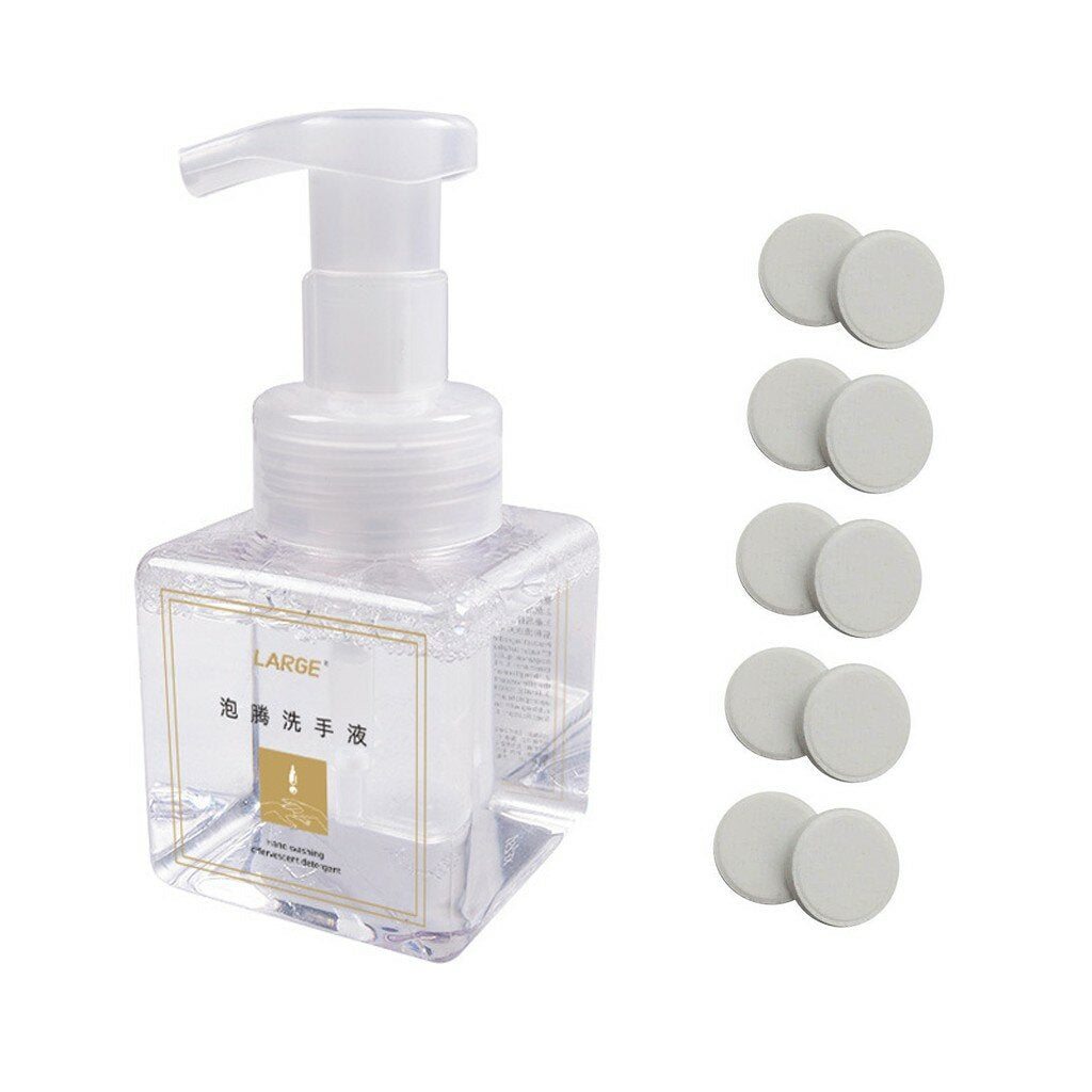 10PCS Effervescent Hand Sanitizer with Mousse Bubbler Clean Manual Soap Dispenser