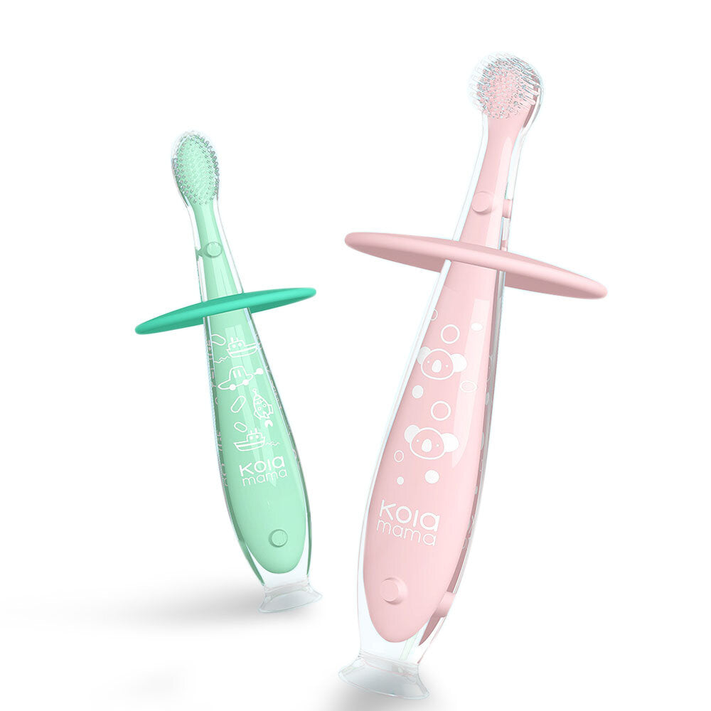 Kids Silicone Toothbrush 2 Colors to Choose Protection Gums