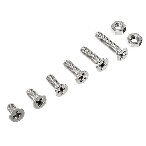 M4SP2 M4 Stainless Steel Phillips Flat Head Screws Bolts Nuts Assortment Kit 250Pcs
