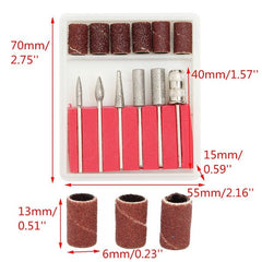 300pcs 80/120/180 Grit Drill Sanding Bands with 6 Replacement Bits Set