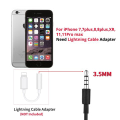 Professional Lavalier Microphone Portable Recording Omni-directional Condenser Interview Mic with 6.5mm Adapter for Smartphone DSLR Camera