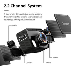 Bluetooth Speaker 2.2 Channel 15000mAh Large Battery 80W Tri-bass EQ Effects Portable Outdoor Speaker