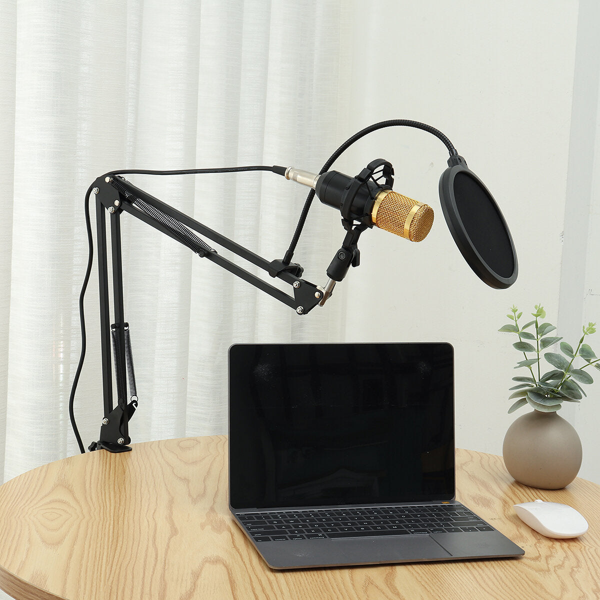 Condenser Microphone Kit 3.5mm Recording Mic Tripod Stand Set for Computer PC Karaoke Chat Skype YouTube Games
