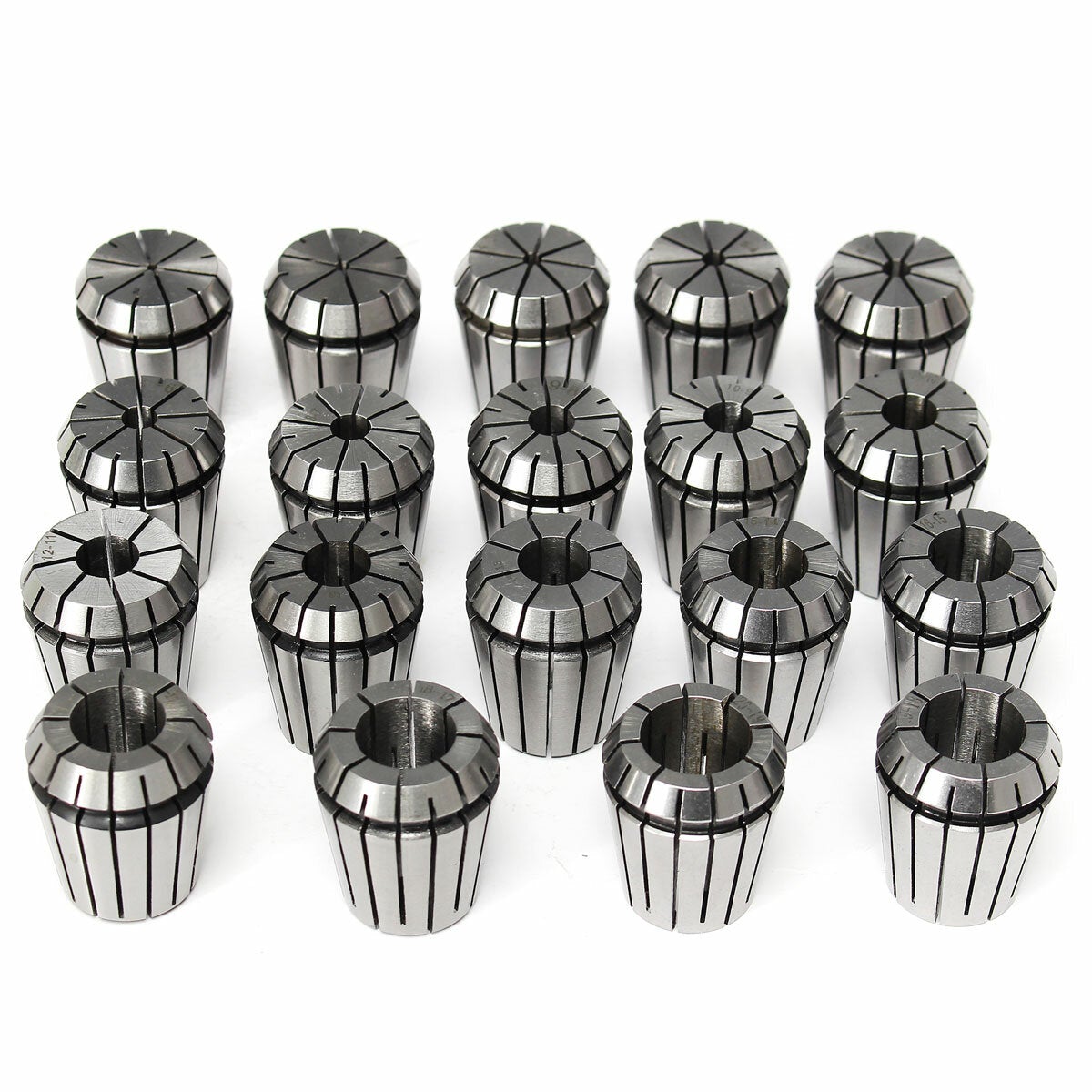 19Pcs 2mm-20mm Precision Spring Chuck Set for CNC Workholding Engraving and Milling Lathe Tool