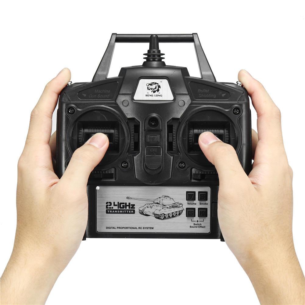 2.4G M1A2 Rc Car Battle Tank Metal Track with Sound Smoke Toy