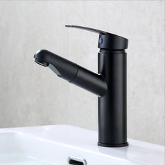 360 Bathroom Basin Mixer Tap Pull Out Rotate Spout Spray Brass Faucet G1/2