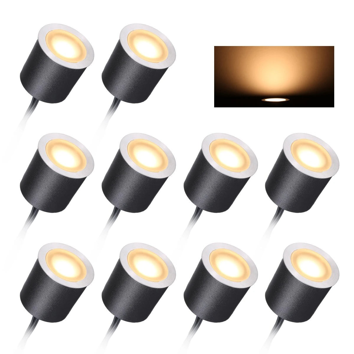 DC12V Recessed LEDs Deck Lights IP67 Waterproof Outdoor In-ground Lamp Landscape Light