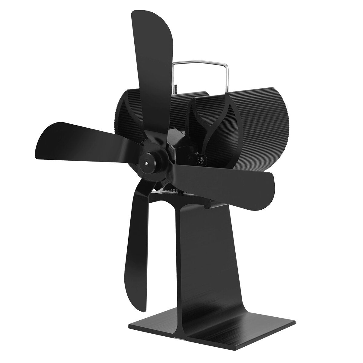 5-Blade Heat Powered Wood Stove Fan Fireplace Log Wood Burner Eco Fan