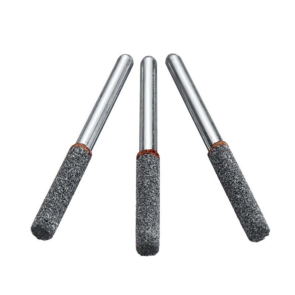 3pcs Grinding Head Stone Set Diamond Chainsaw Sharpener Burr File Stone Mini Grinder