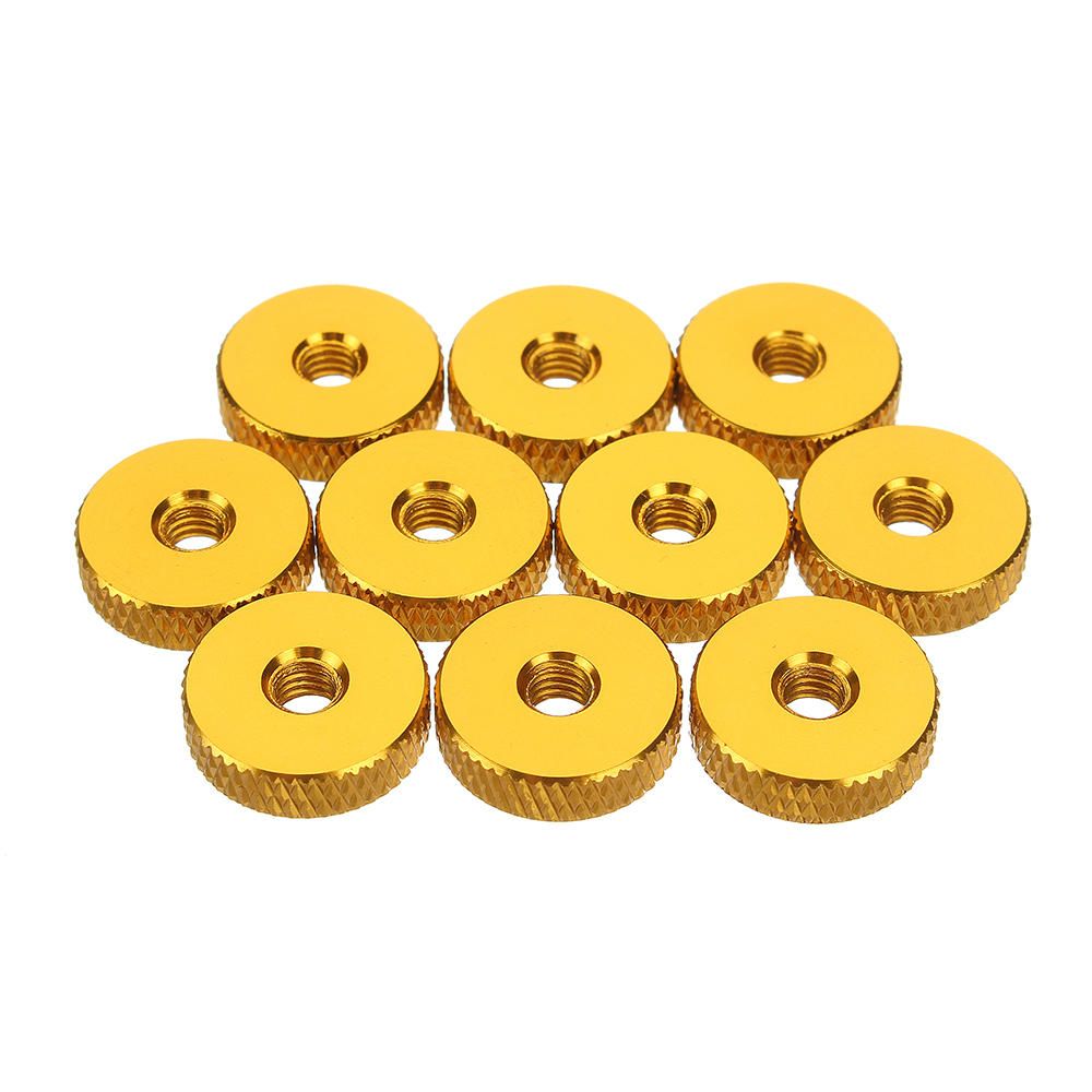 M4AN3 10Pcs M4 Manual Knurled Thumb Screw Nut Spacer Flat Washer Aluminum Alloy Multicolor