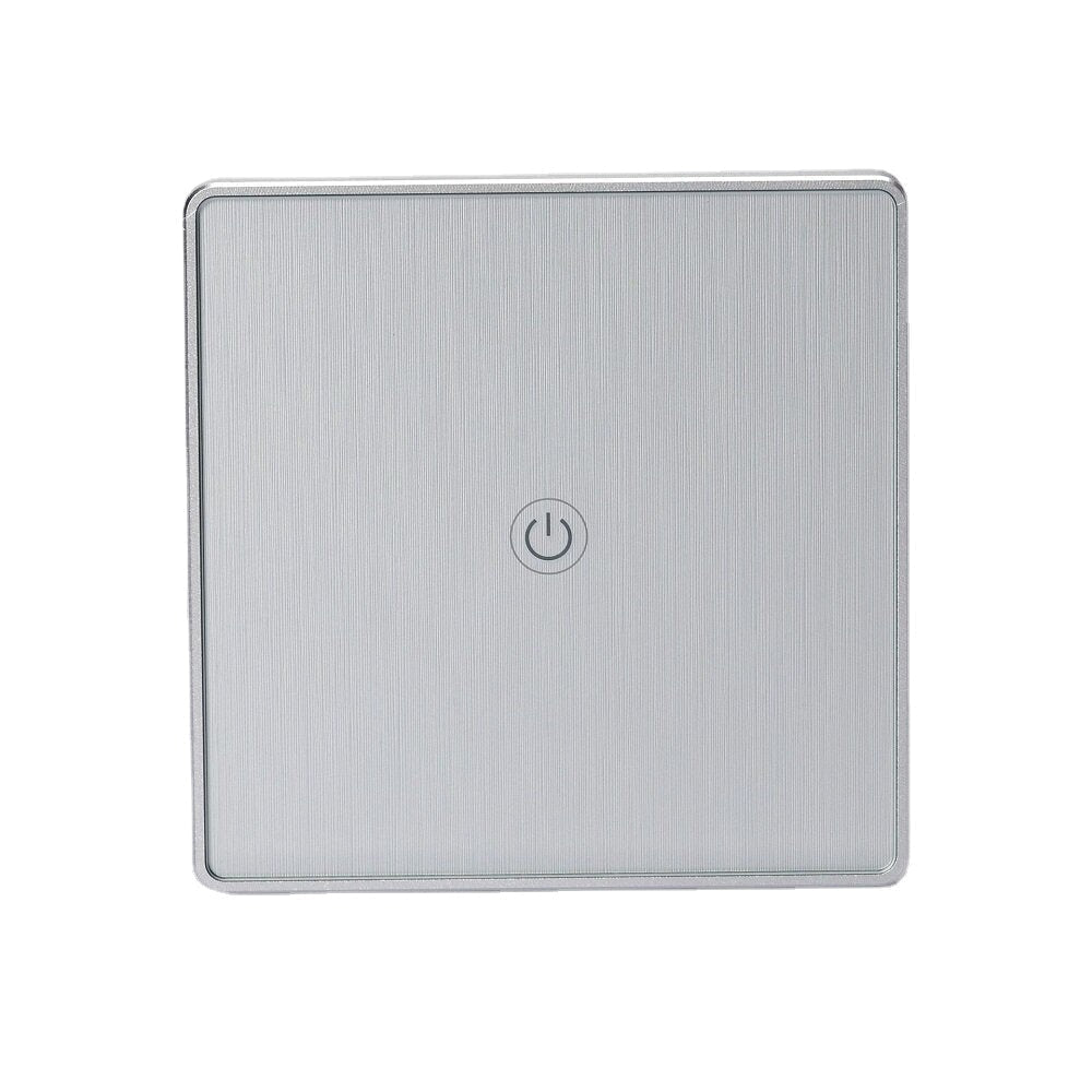 Wifi 1Gang Smart Switch EU Standard Metal Frame Wire Drawing Light Control Switch WF-WS011 100-240V 2.4 GHz