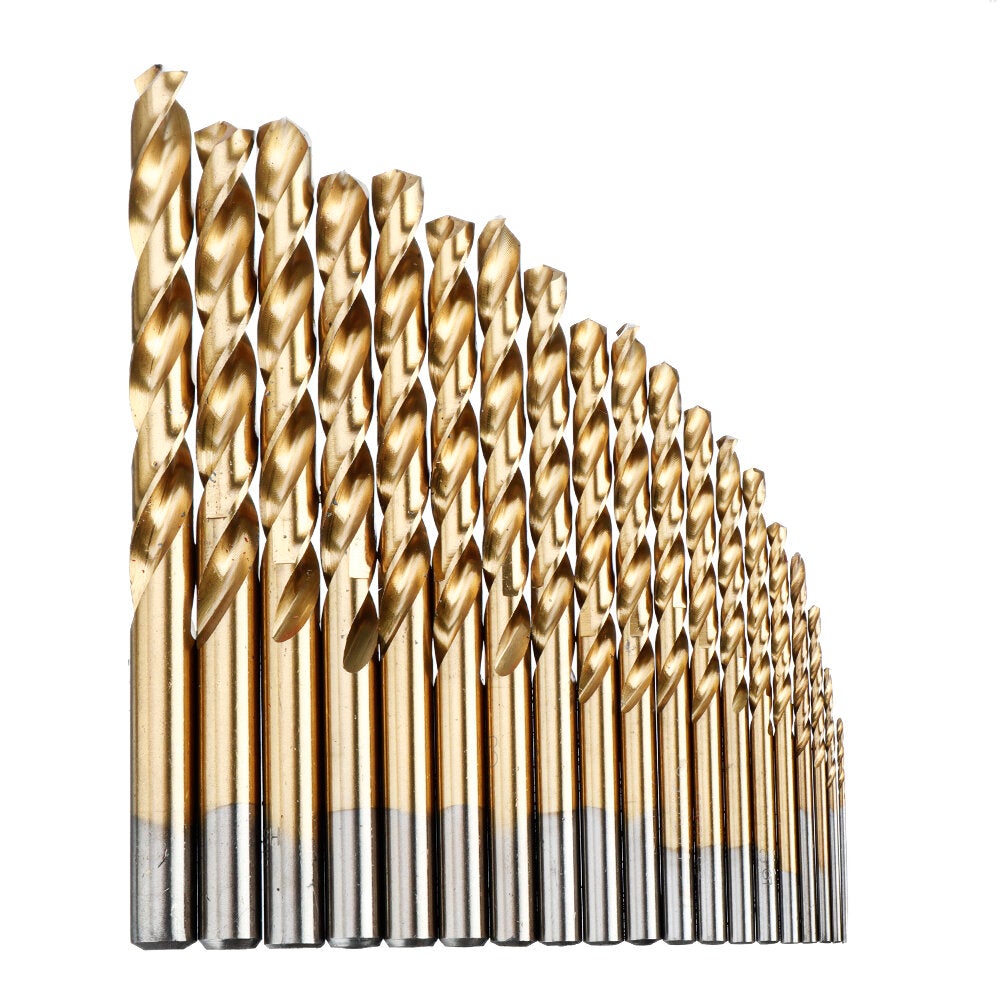 M35 Cobalt Drill Bit Set Titanium Coating HSS-Co Jobber Length Twist Drill Bits with Metal Case