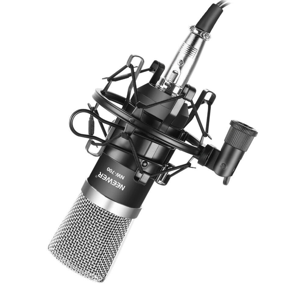 Studio Condenser Microphone Kit for PC Karaoke Youtube Professional Recording Live Broadcast with Stand
