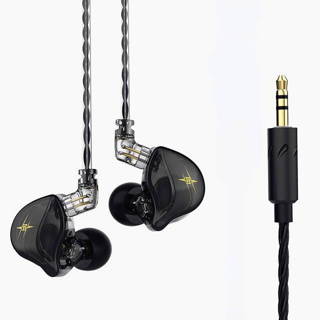 In-Ear Earphones 1D Hi-Fi Bass Earbuds Deep Bass Stereo Monitor Headphones Sport Noise Cancelling Headset With Mic