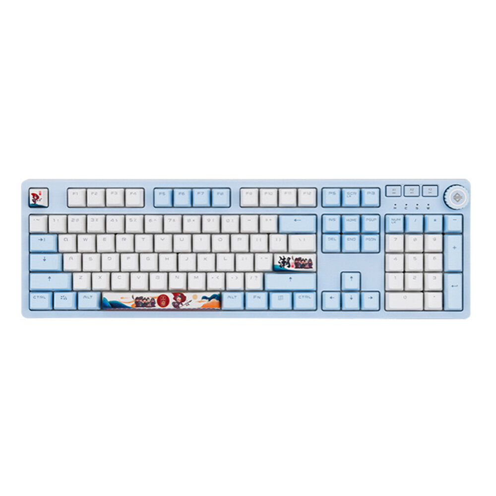 Mechanical Gaming Programming Keyboard Type-C Wired Keyboard 104 Keys Macro With Magnetic Upper Cover Translucent PBT Supplement Keycaps