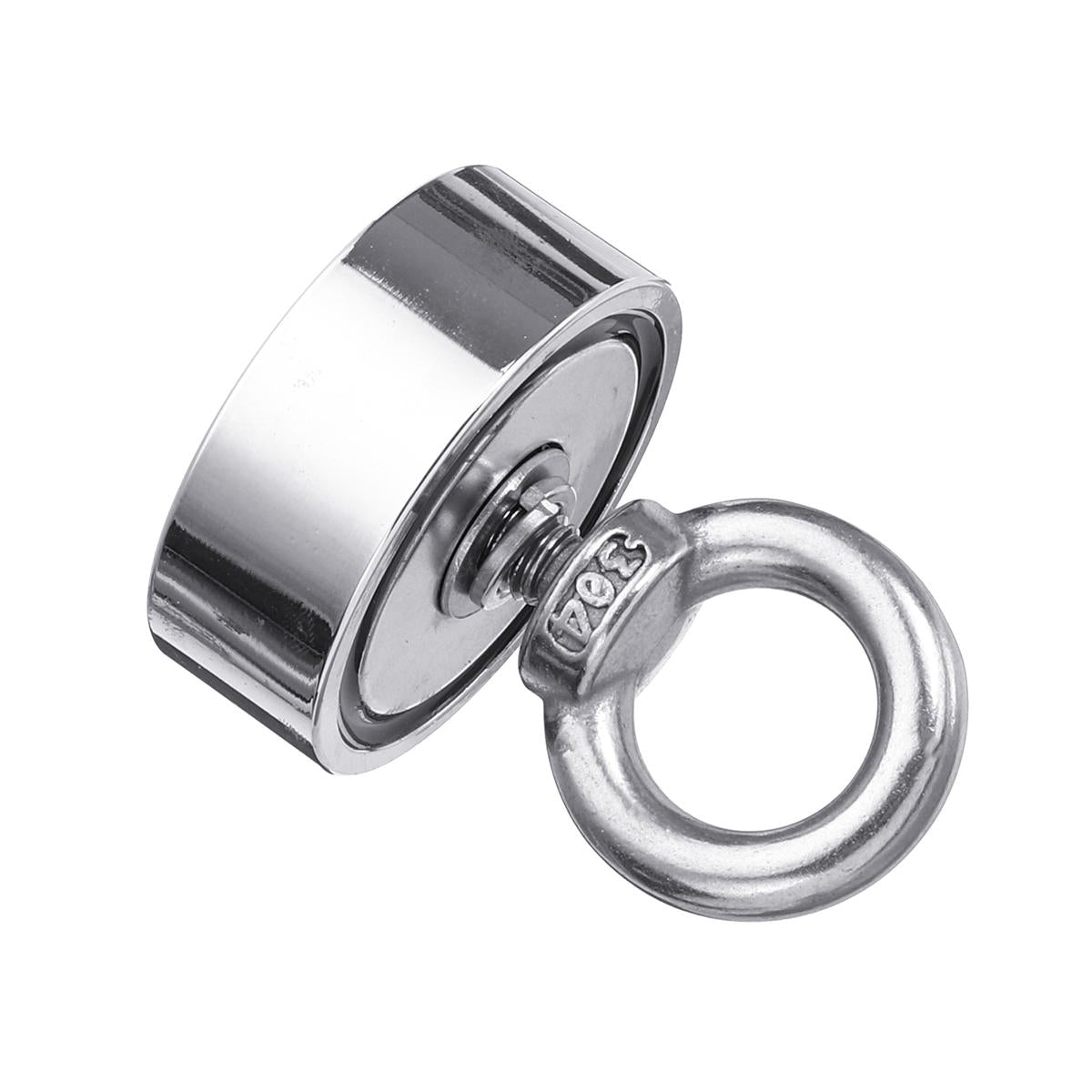 80KG Dual Side Neodymium Recovery Magnet Fishing Magnet Detecting Lifting Salvage Tool