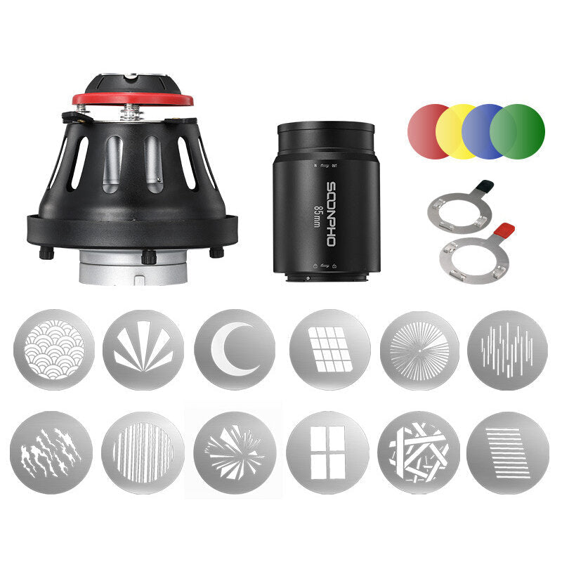 Conical Snoots Photo Optical Condenser Art Special Effects Shaped Beam Light Cylinder for GODOX Bowens Mount