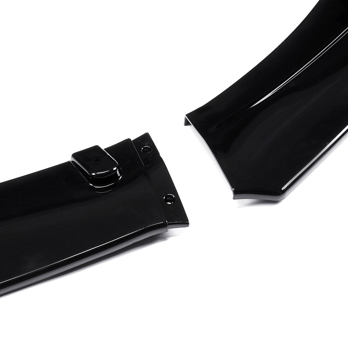 3Pcs Front Bumper Lip Spoiler Chin Splitters Glossy Black