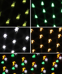 4 LED Projection Stage Light Outdoor Christmas Mini Snowflake Lamp with Remote Control for Party Festival