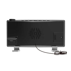 Radio Projection Alarm Clock Large Screen LED Display Electronic Clock Curved Double Alarm Clock