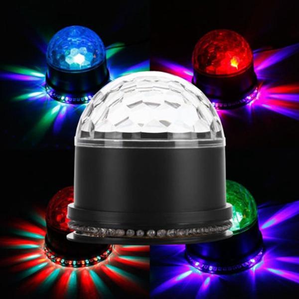 15W LED RGB Crystal Magic Ball Sunflower Stage Light Sound Actived for Chritmas Party KTV Disco