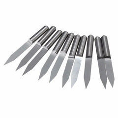 10Pcs 0.1mm 30Degree Carbide PCB Board Engraving Bits CNC Router Tool V-shape
