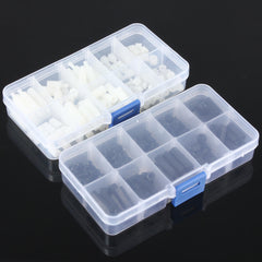 M3NH7 120Pcs M3 Nylon Screw Black/White Hex Screw Nut PCB Standoff Spacer Assortment Kit