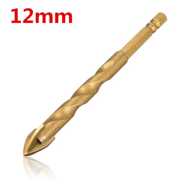 Tungsten Carbide Hex Shank Tile Glass Cross Spear Head Drill Bit 6/8/10/12mm