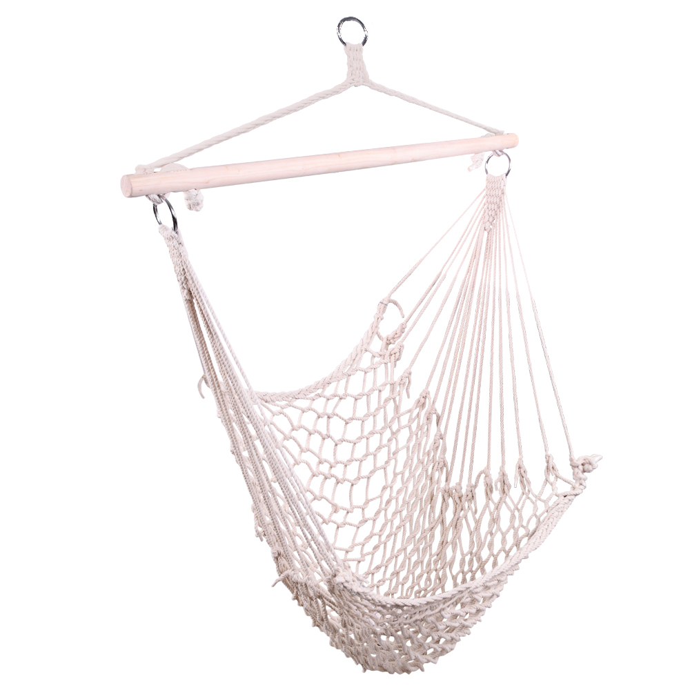 Cotton Hammock Bed Hanging Chair Beach Swing Chair Outdoor Home Garden Max Load 120kg