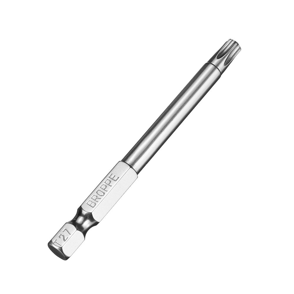 10Pcs S2 Alloy Steel T6-T40 75mm Magnetic Torx Screwdriver Bits 1/4 Inch Hex Shank