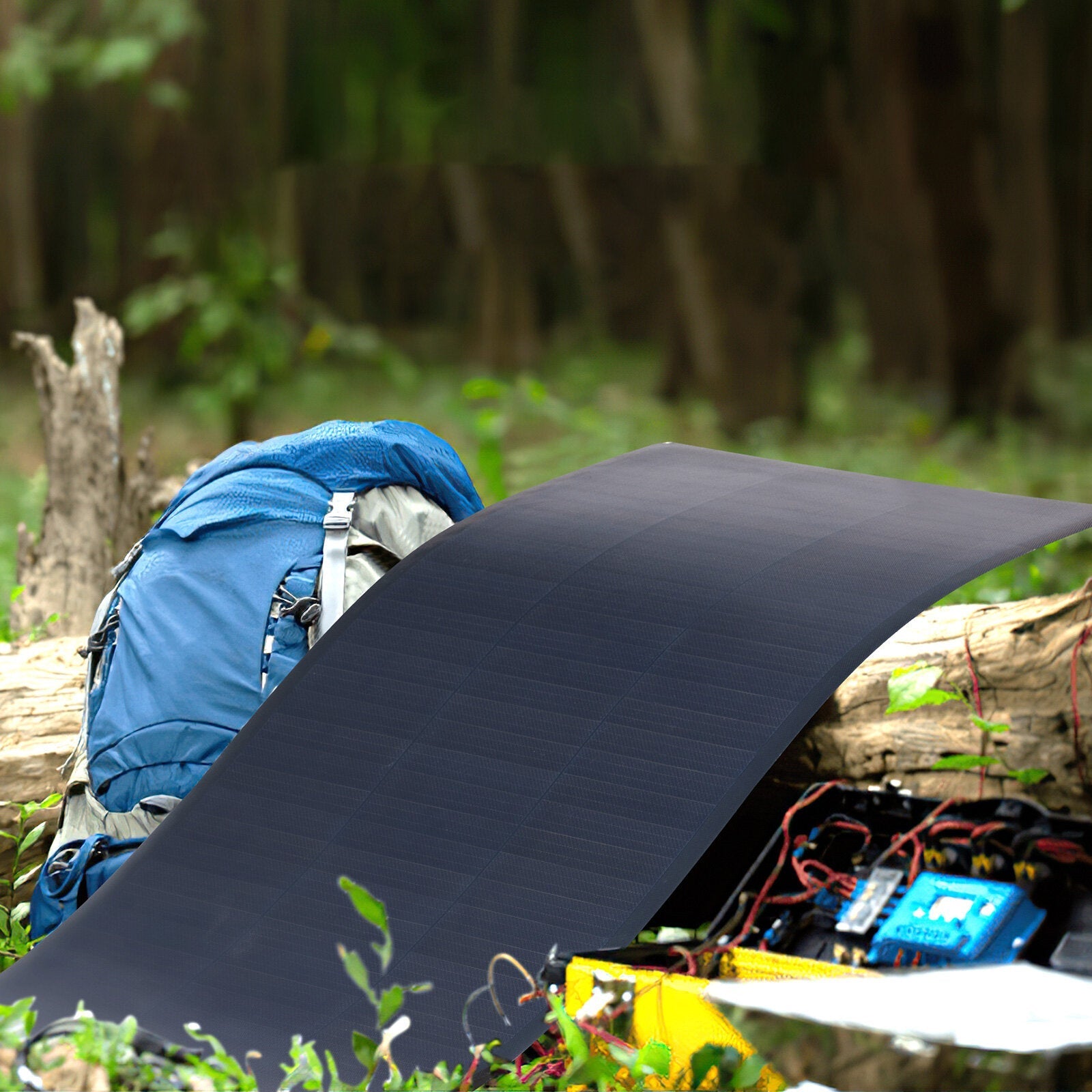 55W 12V Monocrystalline Flexible Solar Panel Portable Solar Charger With Uneven Surfaces Lightweight For RV Tent Roof Boat Cabin Marine Camping