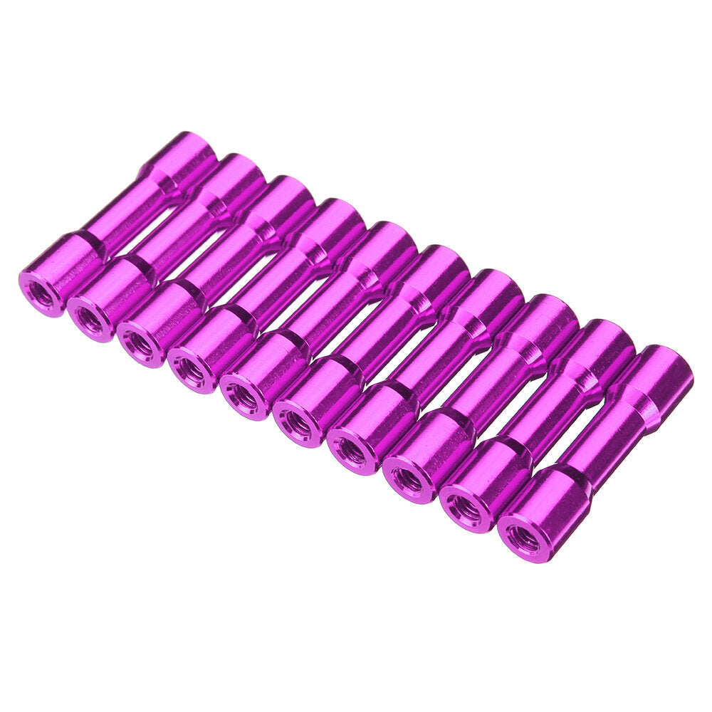 M3AS12 10Pcs M3 25mm Aluminum Alloy Standoff Spacer Round Column MultiColor Smooth Surface