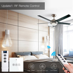 WiFi RF433 Smart Ceiling Fan Switch Smart Life/Tuya App 2/3 Way Control Wireless Remote Control Works with Alexa and Google