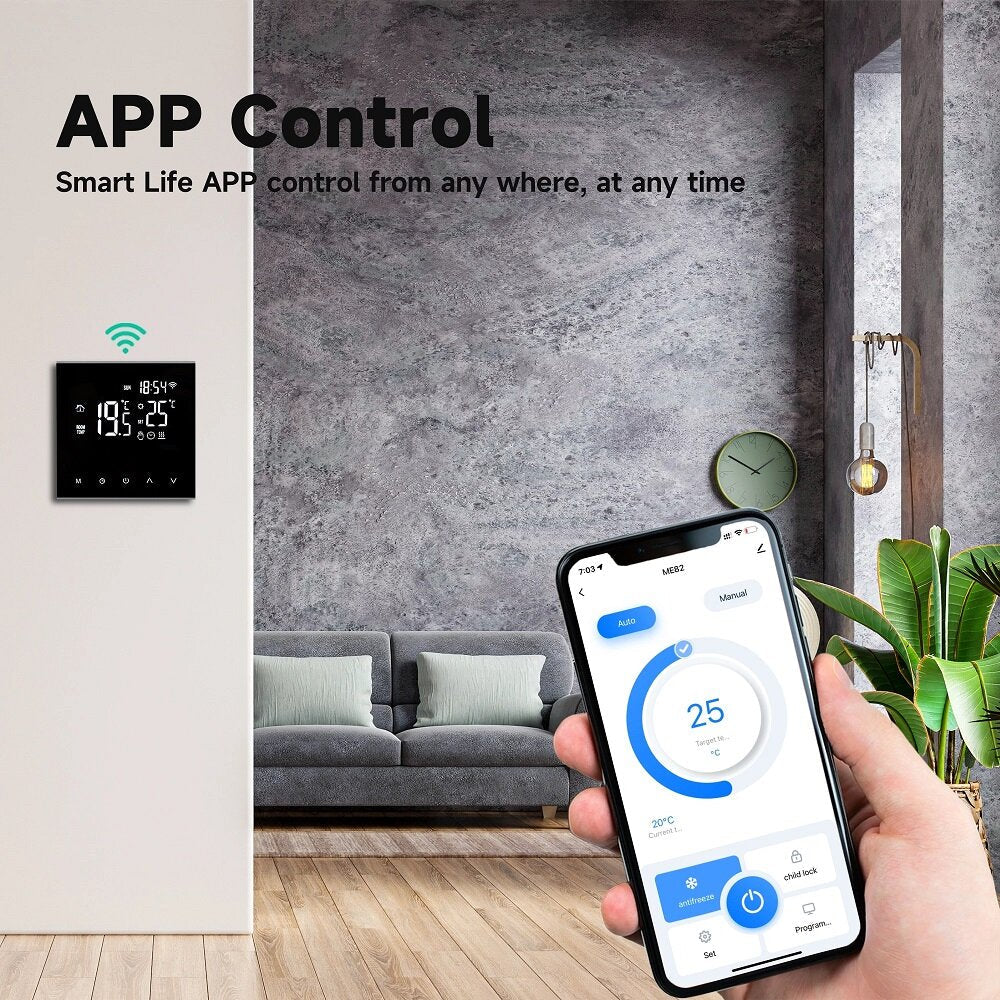 WiFi Smart LCD Display Touch Screen Thermostat for Electric Floor Heating Water/Gas Boiler Temperature Remote Controller