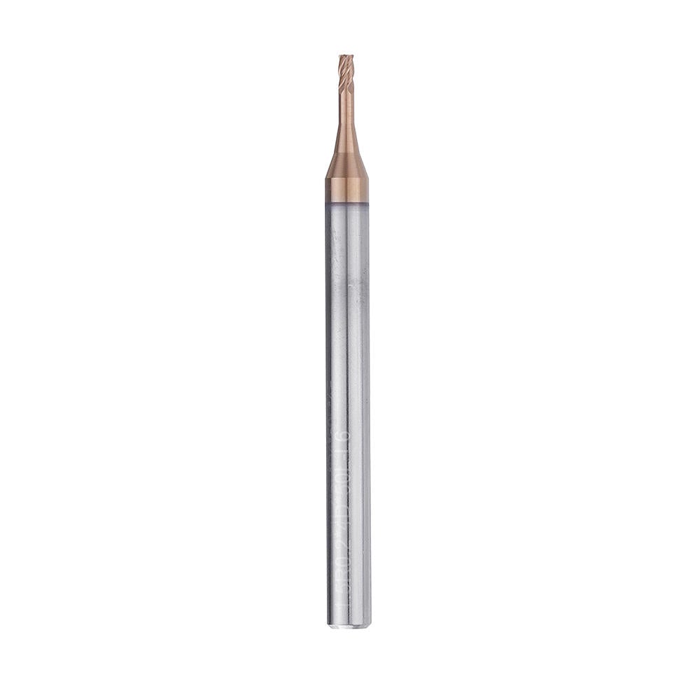2 Flutes Ball Nose Long Neck End Mill D1.5 R0.2mm HRC60 Deep Notch Milling Cutter