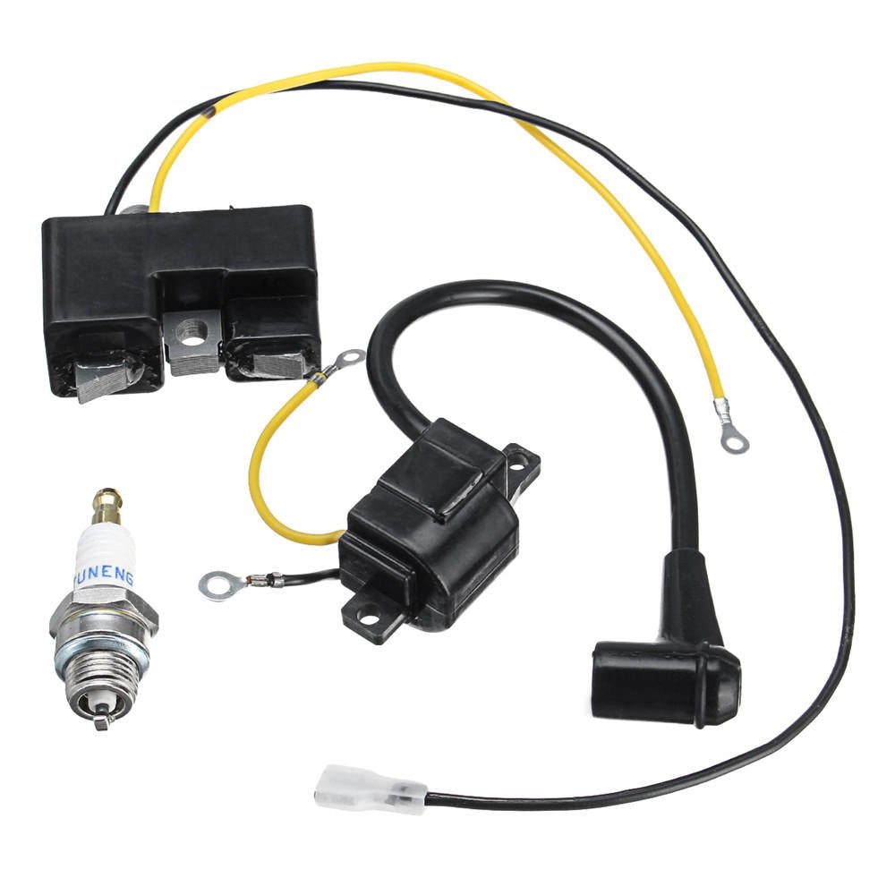 Ignition Coil Spark Plug Set For Husqvarna 61 162 266 Jonsered 630 670 Chainsaw